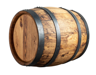  Rustic Wooden Barrel With Metal Bands