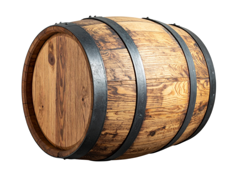  Rustic Wooden Barrel With Metal Bands