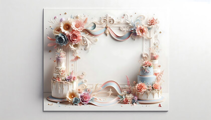 red ribbon and bow on white background