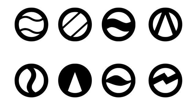 High-Quality Vector Collection of Abstract Geometric Circular Logo Icons