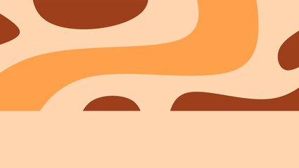 Abstract background with organic shapes and copy space. Modern aesthetic background with abstract fluid blobs. Minimalist boho design in brown and beige with blank copy space for text.