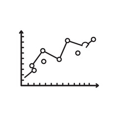 Line graph showing upward trend with data points and axes