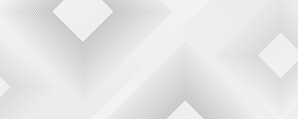 Abstract white and light gray modern soft luxury texture with geometric shape overlap layer. vector