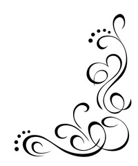 corner decor with abstract ornate pattern; graphic design