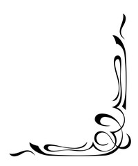 corner decor with abstract ornate pattern; graphic design