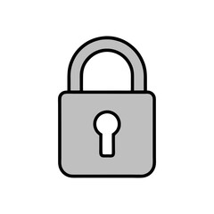 Illustration of padlock on transparent background