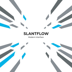 Slantflow modern abstract interface background design template layout concept vector illustration