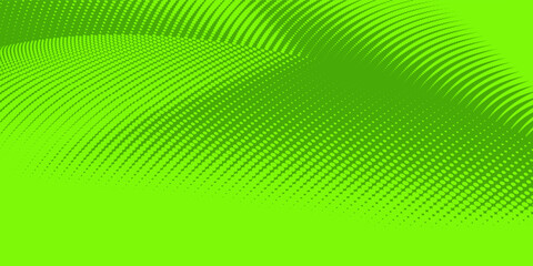 Dots halftone green color pattern gradient texture with technology digital background. Dots pop art comics with nature graphic design.