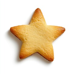 Delightful christmas cookie star pure white background food photography festive environment close-up holiday treat