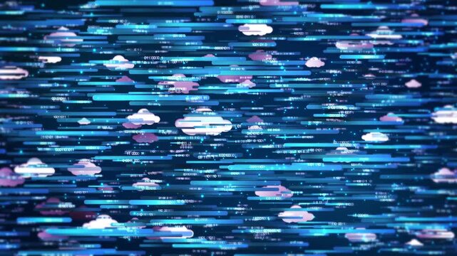 Cloud computing technology data transfer concept internet things IOT big data artificial intelligence AI. system sci fi Abstract background. cloud computing, data storage, and online security concepts