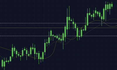 Stylish Bullish Candlestick Patterns vector or graphics design, a concept in stock market analysis for any business or finance, professional and trending art
