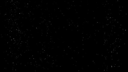 Freeze motion of natural snow falling on black background