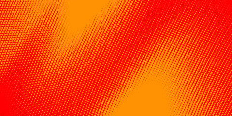 Dots halftone orange color pattern gradient texture with technology digital background. Dots pop art comics with nature graphic design.