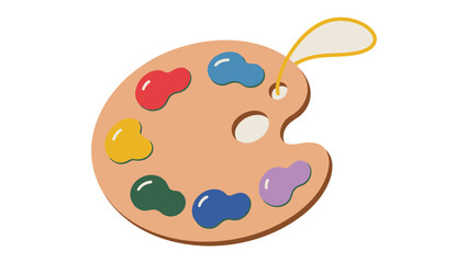 Artistic Palette: A vibrant artist's palette, adorned with an array of colorful paints, ready to bring imagination to life with every brushstroke. 