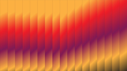 Vibrant gradient background with vertical stripes transitioning from yellow to red to purple hues