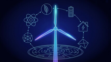 Dynamic wind turbine innovation powers sustainable future with smart grid technology and eco friendly concepts