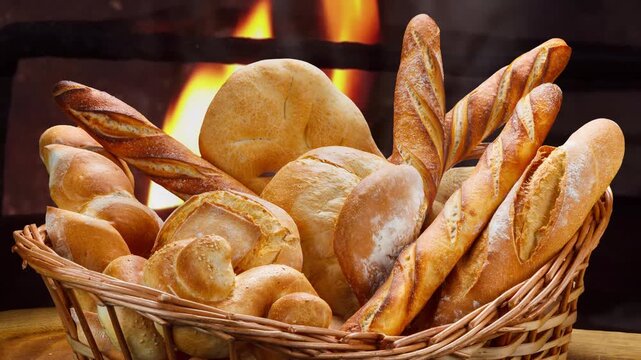  Basket of assorted breads