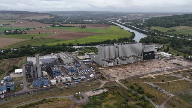 The Blenod power plant icombined cycle gas turbine CCGT unit operated by EDF in the Grand Est region of France.
