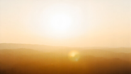 Fototapeta premium Minimalist Golden Hour Landscape with Sunburst