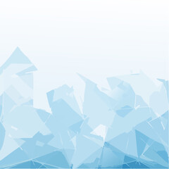 Obraz premium Abstract Geometric Pattern Composed of Jagged Light Blue and White Triangles and Shapes Creating a Cool Frosty Winter Landscape Background