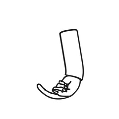 Vertical curved hand pointing slightly up—perfect for top-of-page highlights, upward trends, and UI/UX cues png formats.