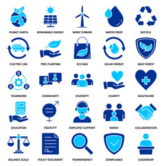 ESG banner web icon vector illustration for Environment Social Governance of corporate sustainability performance for investment screening 