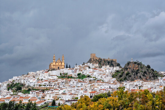 Olvera. Spain. Andalusia. White beautiful Spanish city. Travel and Tourism	
