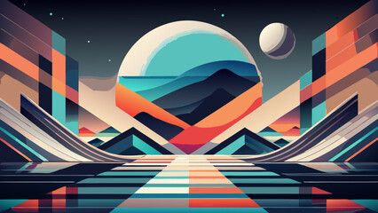 abstract background with a city