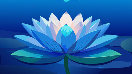 blue water lily