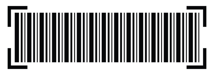 Realistic barcode vector icon. Fake line barcode icon design, price, and product detail code. bar code for product and sales. Product barcode scanner. simple fake bar code Vector illustration  Collect