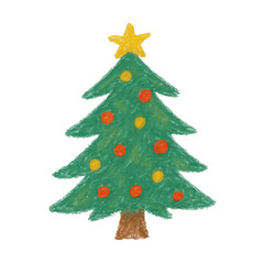 Fototapeta premium PNG Colorful festive Christmas tree illustration.