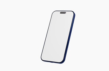 Stylish and minimalist smartphone on white background. Perfect for mockups, app showcases, or tech-related visu