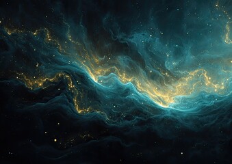 Abstract swirling nebulae in deep space