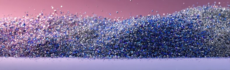 Abstract textured display of many small, multifaceted, vibrant crystals