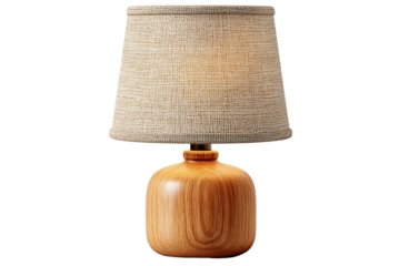 Vintage Wooden Table Lamp: A simple, elegant table lamp crafted from natural wood with a linen shade, casting a warm and inviting glow.