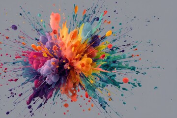 Abstract explosion of vibrant colors