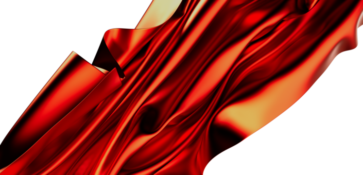 Abstract image of red silk fabric flowing. Perfect for backgrounds, fashion, luxury, elegance, and design projects.