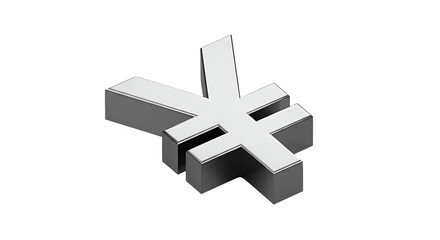 Fototapeta premium 3d icon of isometric yen currency symbol, representing finance, economy, and international trade