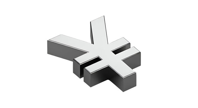 3d icon of isometric yen currency symbol, representing finance, economy, and international trade