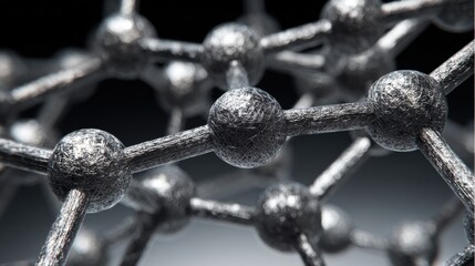 Abstract scientific molecular structure on dark background