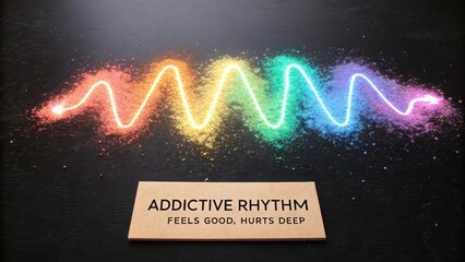 Bright Fluorescent Wave of Dust Displaying Addictive Rhythm