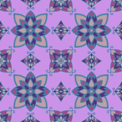 seamless pattern with flowers no ai