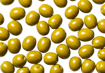 Fresh green olives pattern for culinary creations