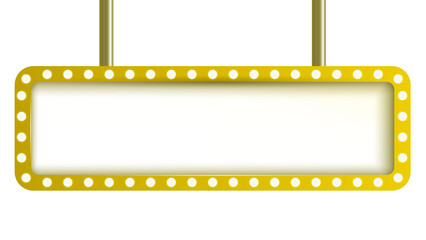 hanging light bulb frame yellow