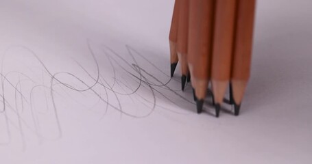 drawn on old white paper with a black graphite pencil, a primitive pencil drawing, draw with a large number of pencils at the same time - Powered by Adobe