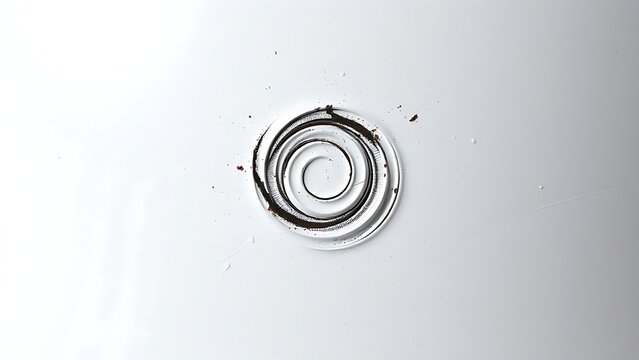 abrasion. Close-up of a painted metal surface with a spiral scratch revealing the metallic layer beneath. safety posters.