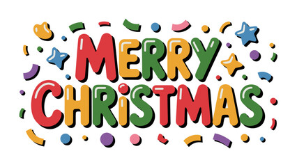 Colorful Christmas Message: A vibrant and festive graphic, the image radiates warmth and goodwill, perfect for spreading holiday cheer.