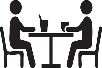 Remote work in caf&eacute;  vector illustration.