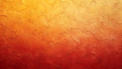 Obraz premium Yellow-to-Red Textured Gradient Wall – Stucco Surface, Warm Palette, Artistic Finish, Interior Design, Rough Texture, Architectural Detail