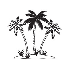 vector illustration of palm trees